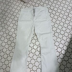 LOFT White High-Rise Wide Leg Pants